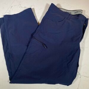 Orvis Men's Performance Travel Pants 40x30 – Blue Lightweight Stretch Zip Pocket